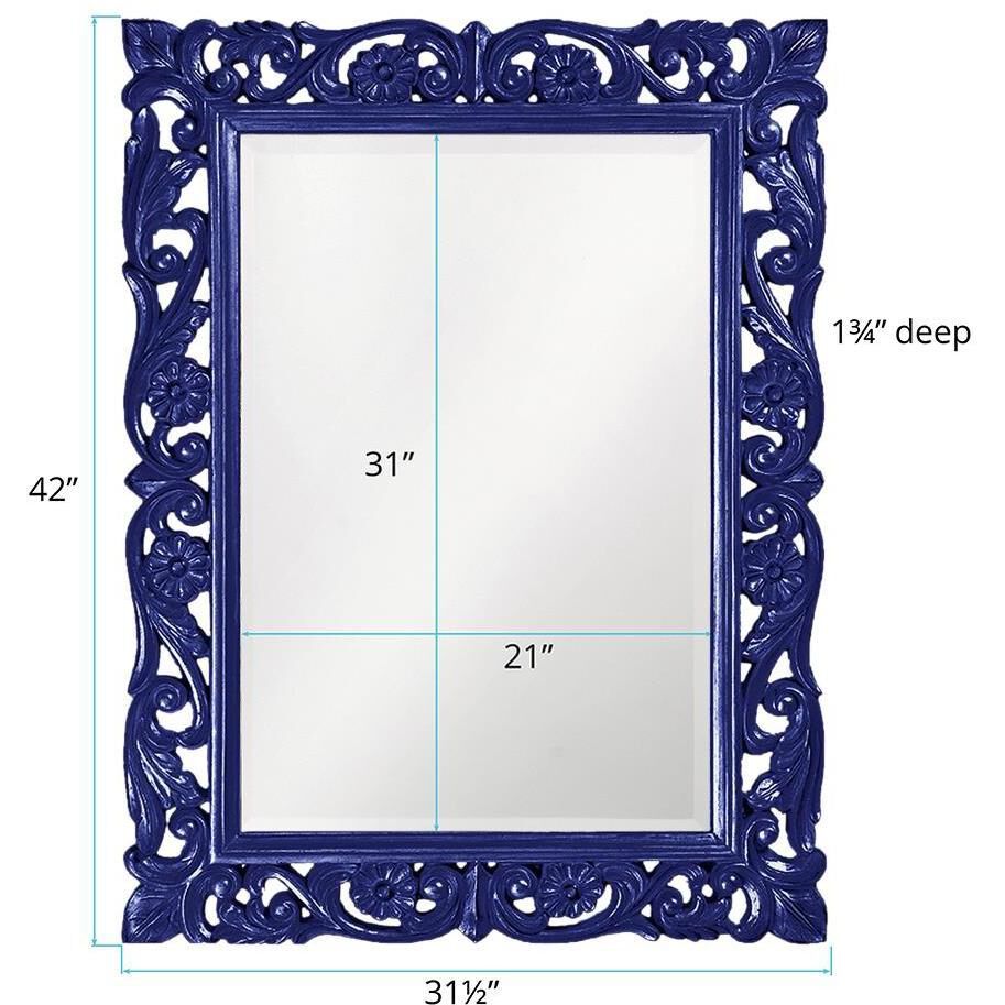 Chateau 42 X 31.5 inch Navy Mirror